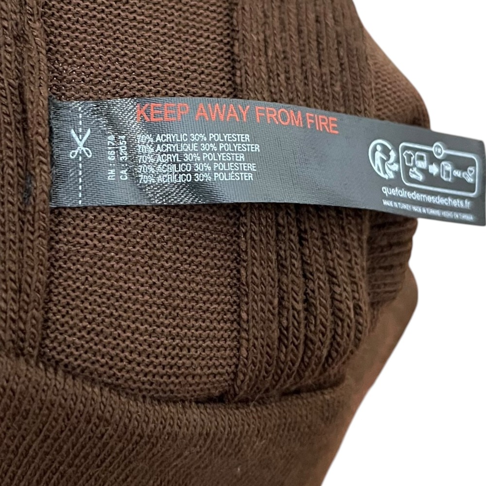 Anthropologie Daily Practice Flare Sweater Pants Brown Ribbed Knit Lounge Medium - Picture 9 of 10
